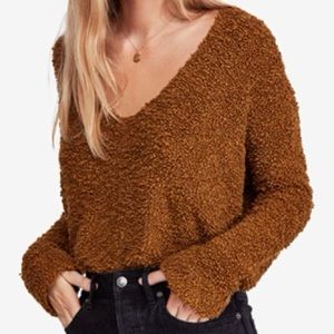 Free People Popcorn V Neck Sweater - Size: M